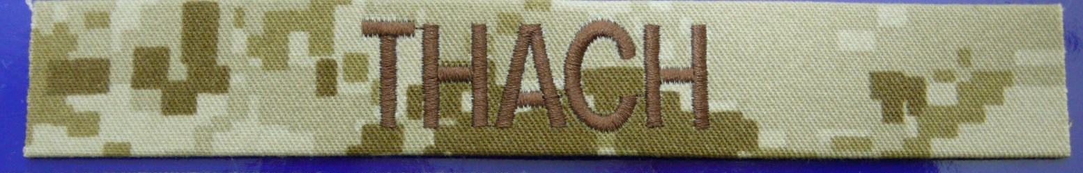 USMC CUSTOM MARPAT DESERT EMBROIDER NAME TAPE VARIOUS COLOR LETTERS Velcro®