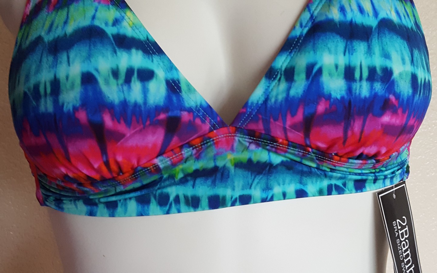 2Bamboo bikini swimsuit halter top blue green red pink 30 32 34 36 38 40 B C D
