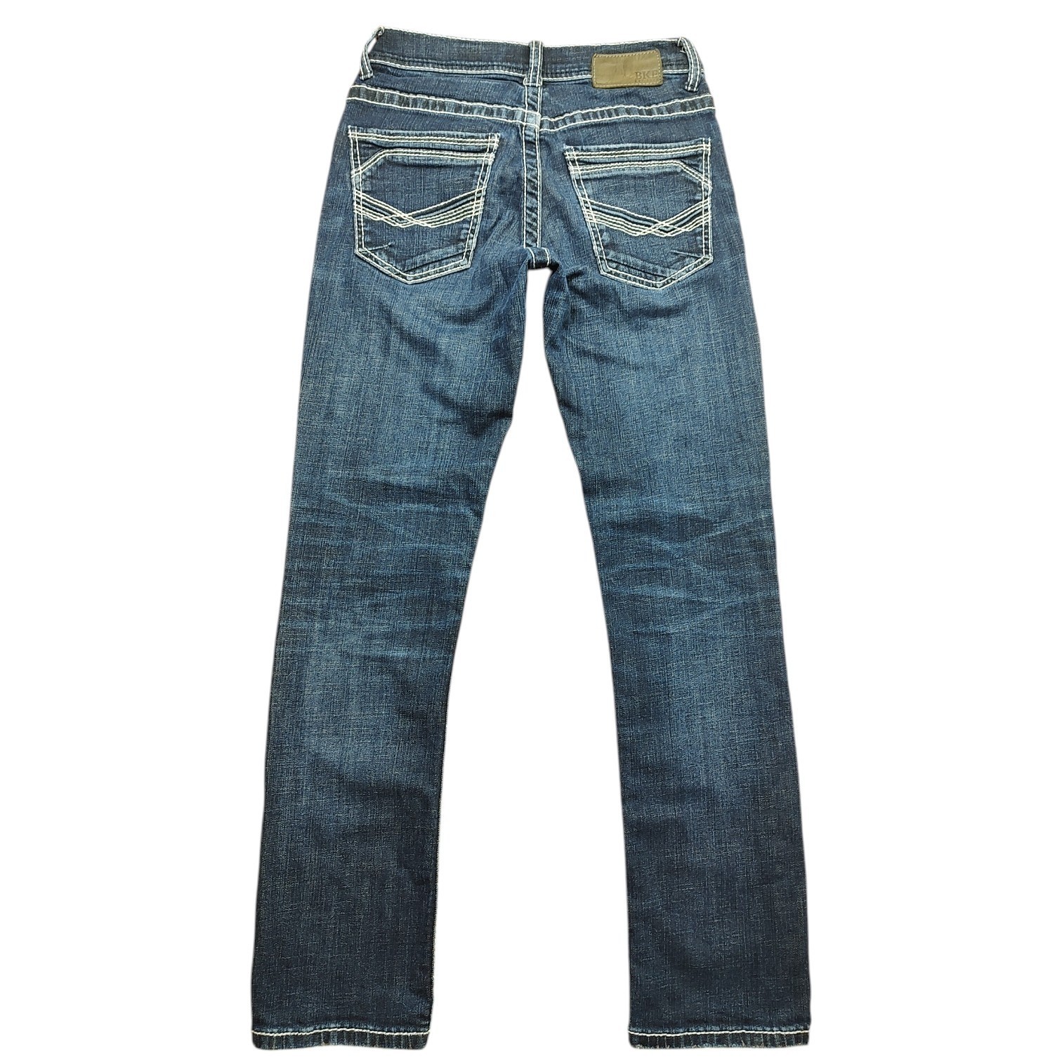 BKE Alec Straight Mens Tag 27×30 Blue Denim Jeans Slim Straight Jeans