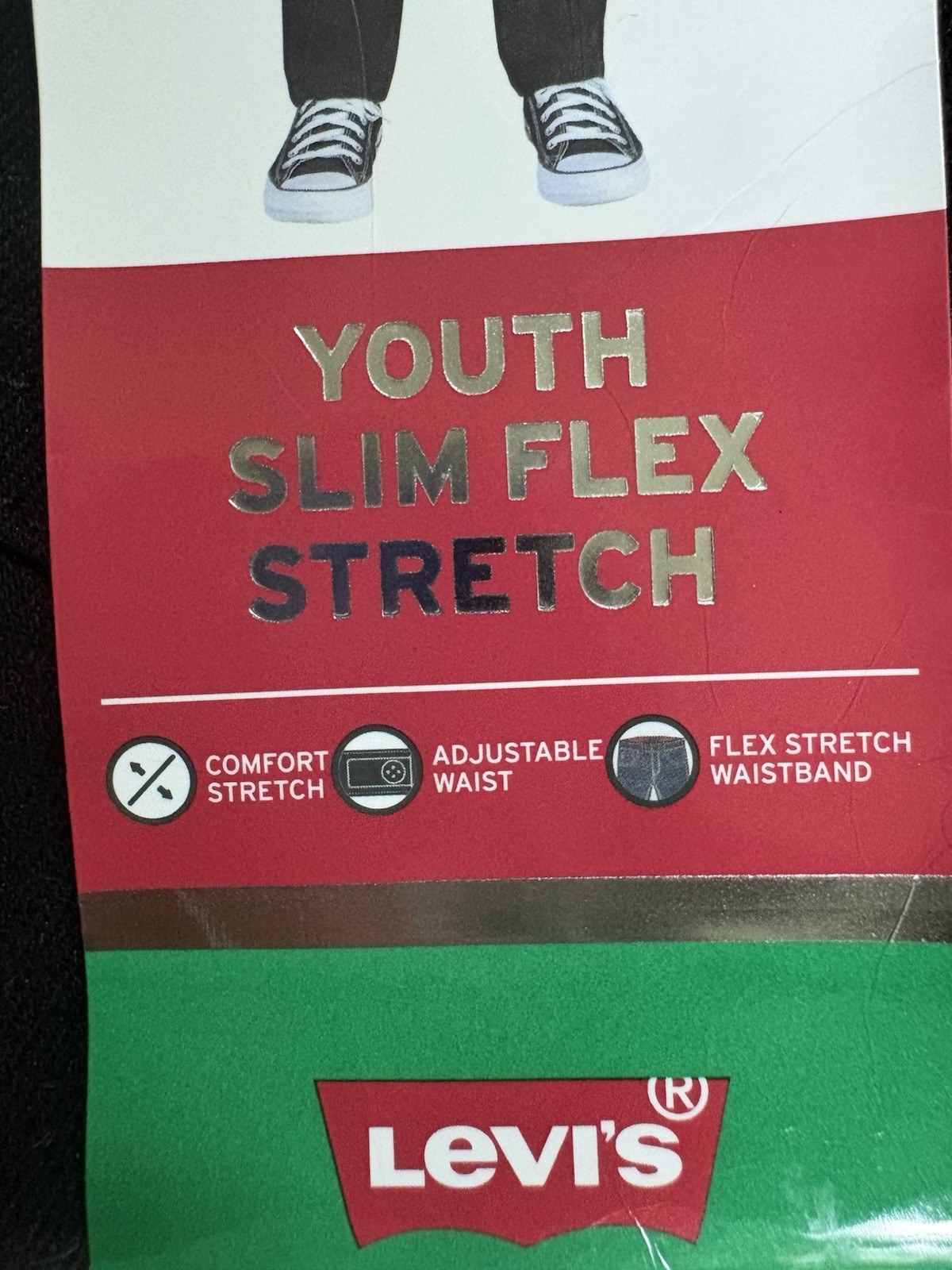 ​Levi’s 511 Youth Boys Slim Flex Stretch Jeans Black Size 6 Reg NWT