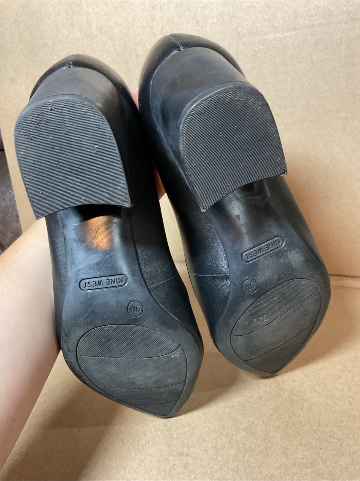 NINE WEST Nwike Pumps Block Heel, Size 9 M Medium New Cecilee Office Comfort