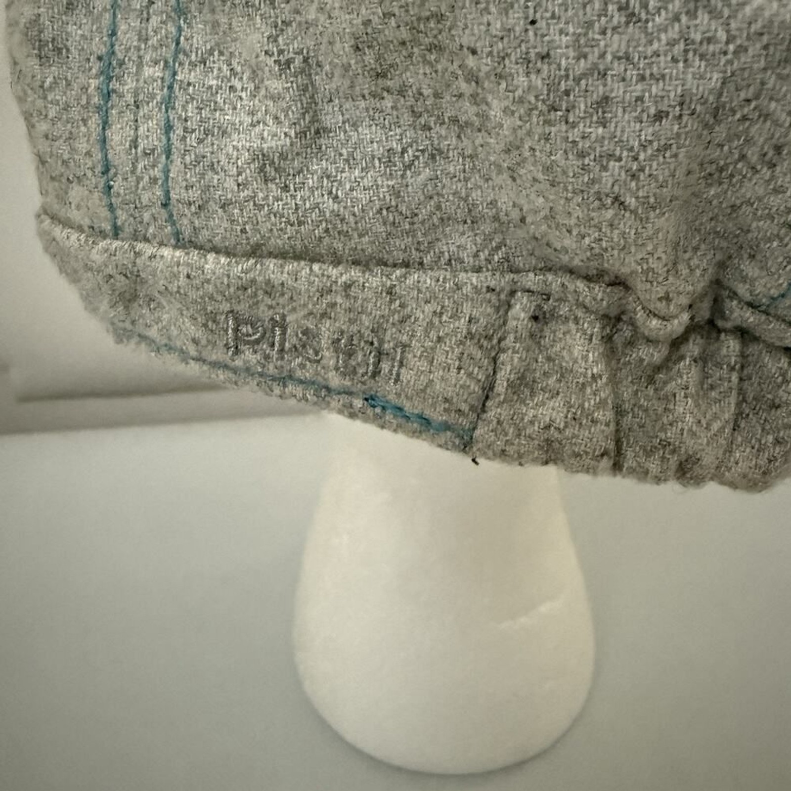 Y2K Pistil Kody Cadet Cap Wool Blend Ice Gray Short Bill Cabbie Winter Hat OS