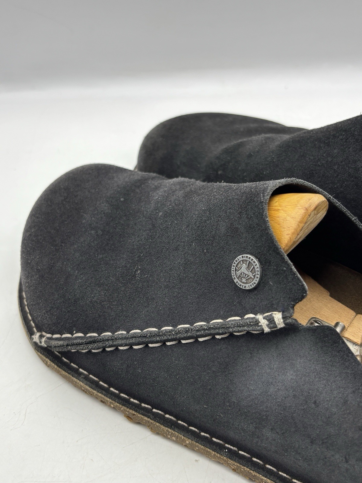Birkenstock Zermatt Premium Suede Leather Clog Shoes Men’s size 12 EU 45 Black