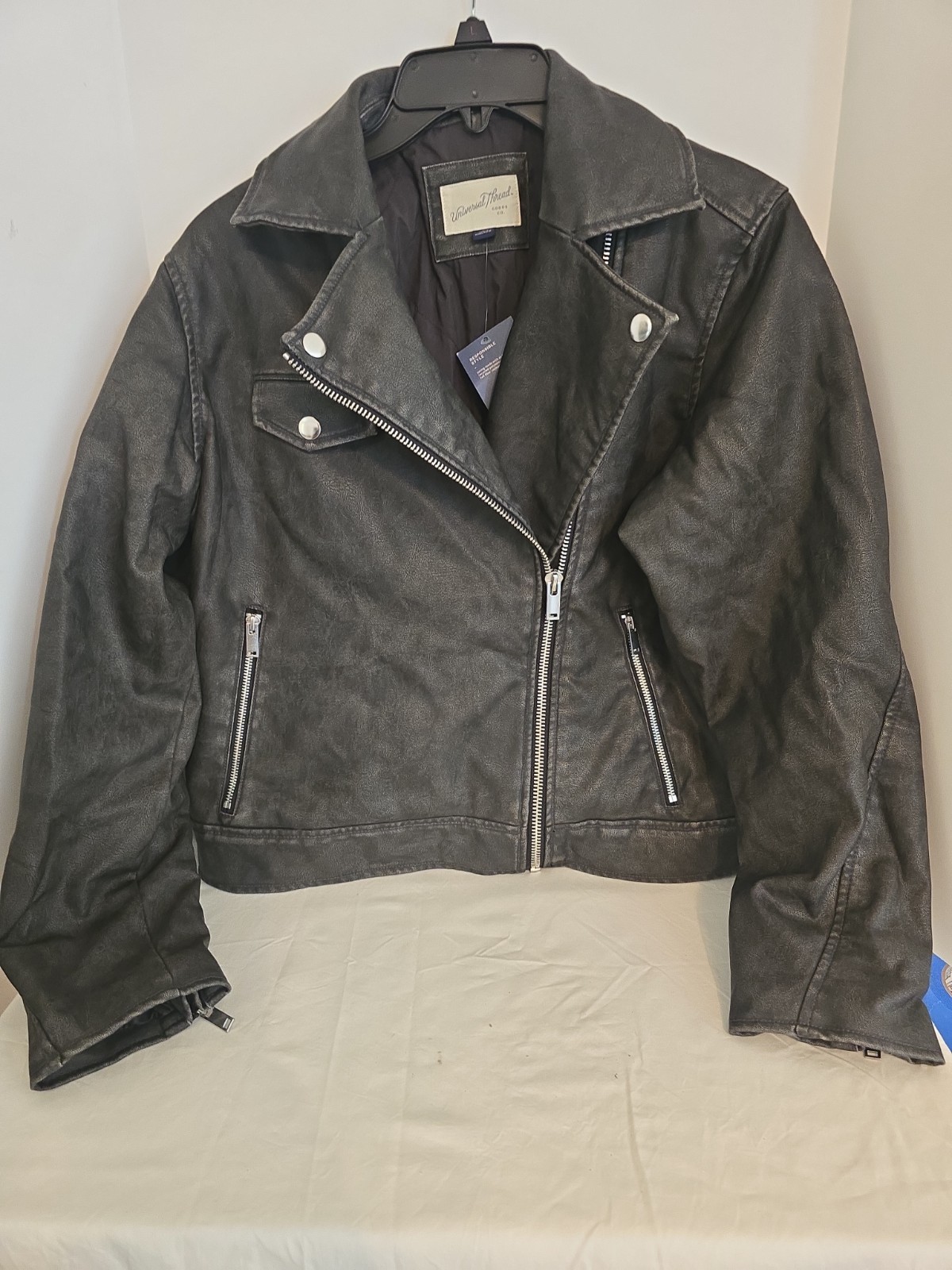 NWT Universal Threads Women’s Vegan Faux Leather Moto Jacket XS S M L XL XXL