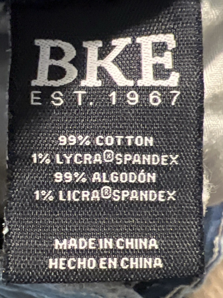 BKE Jake Straight Stretch Mid Rise Medium Wash Blue Jeans Men’s Size 34×32