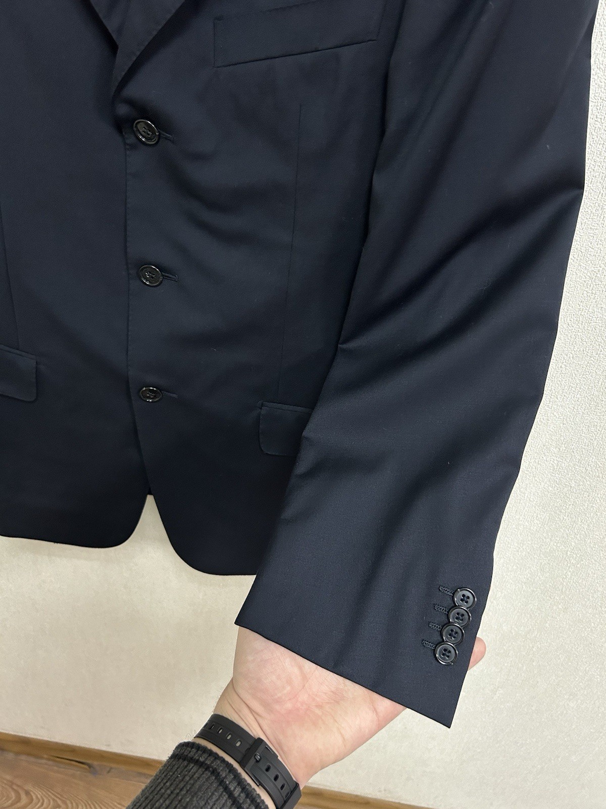 Ermenegildo Zegna Premium Wool Blazer Navy Blue Drop 7 Slim Fit Bemberg EU48 IT7