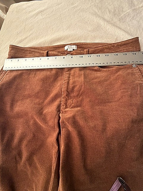 J.Jill Corduroy Pants Nutmeg Brown Sz 10 Classic Casual Relaxed Laid-Back