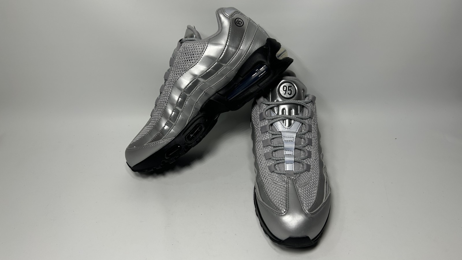 [TARIFF-FREE] Nike Air Max 95 SE Big Bubble Metallic Silver Mens Size 10.5-11-12
