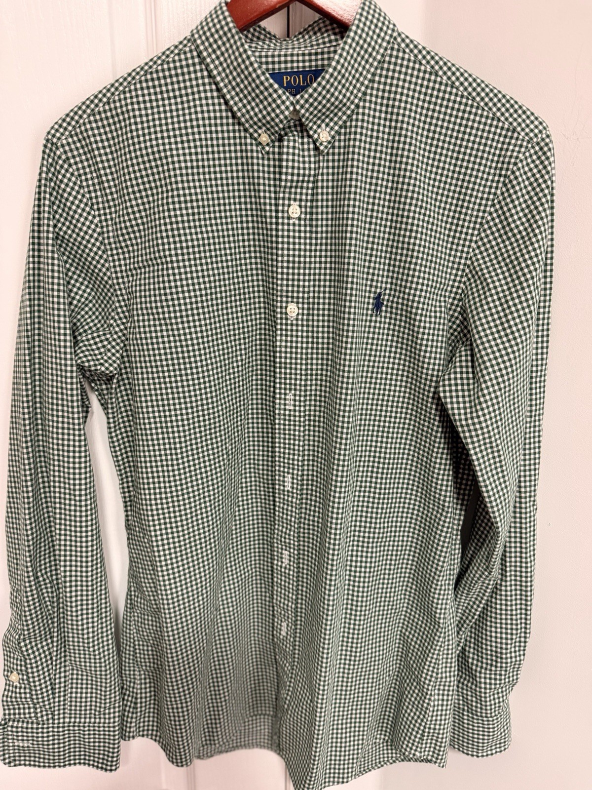 2-Pack Polo Ralph Lauren Men’s Long Sleeve Plaid Solid Size M Slim Fit