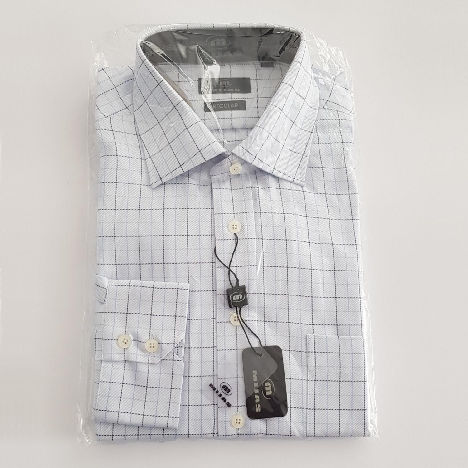 Original Mijas men’s business shirt New Kent long sleeve light blue regular size 43