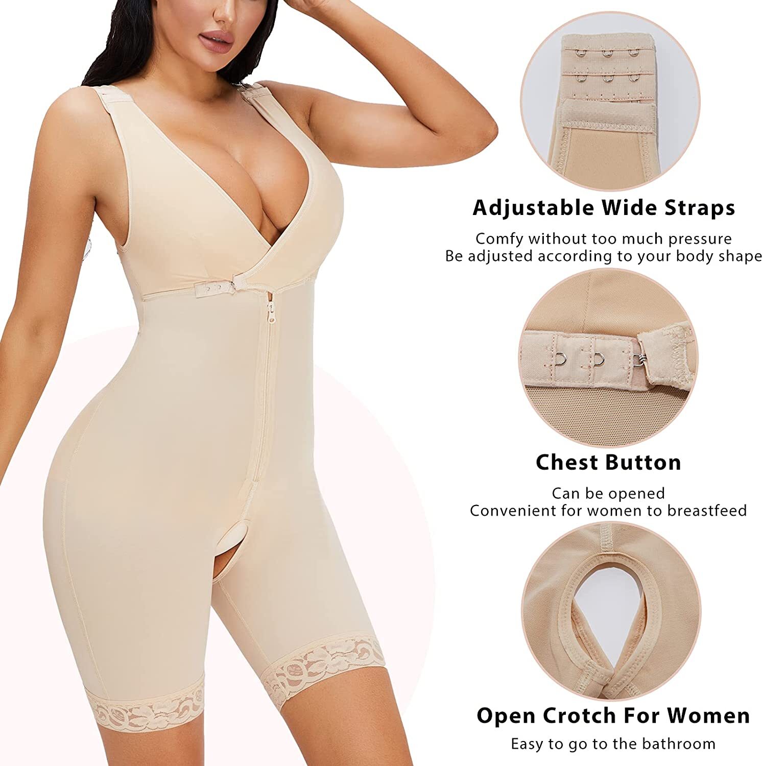 Women Tummy Control Fajas Colombianas Post Surgery Compression Garment Bodysuit