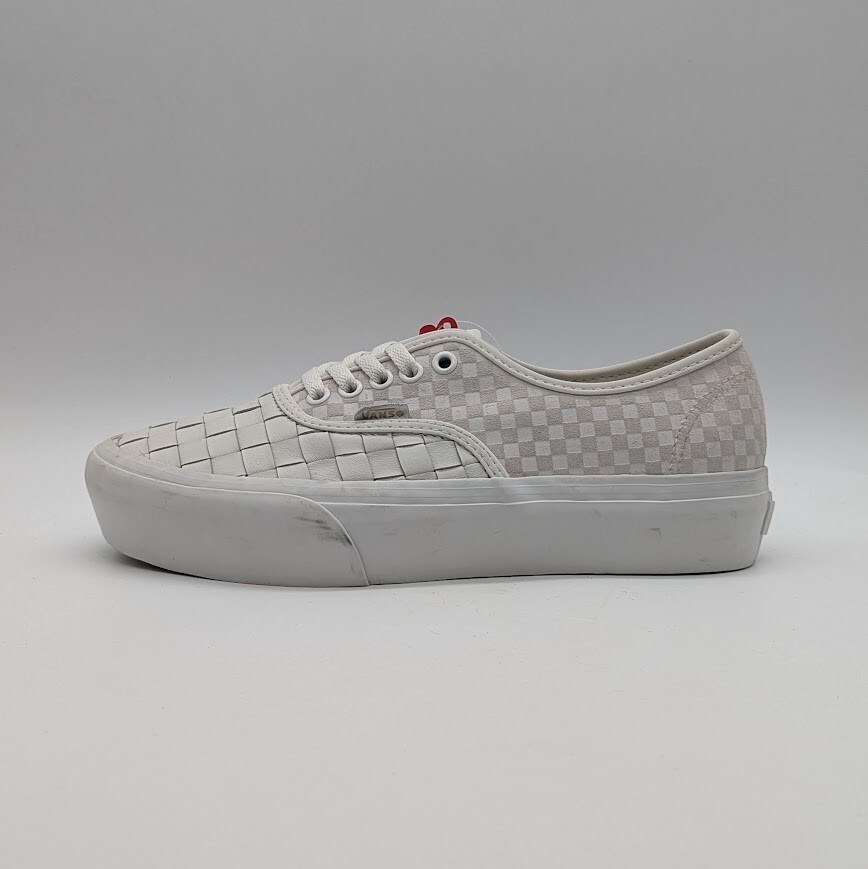 Vans – Authentic Platform 2.0 – Size 8M/9.5W – White Leather / Blanc De Blanc