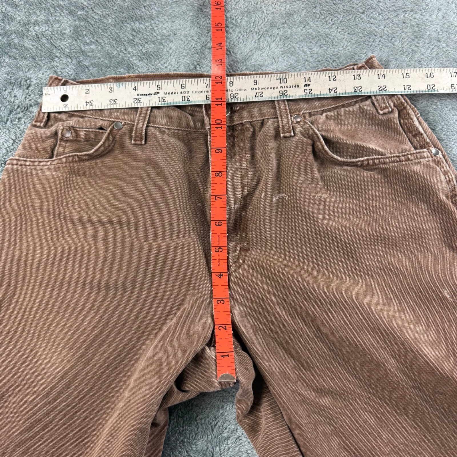 United Tokyo Brown Canvas Work Pants Made in Japan Distressed Raw Hem Size 1