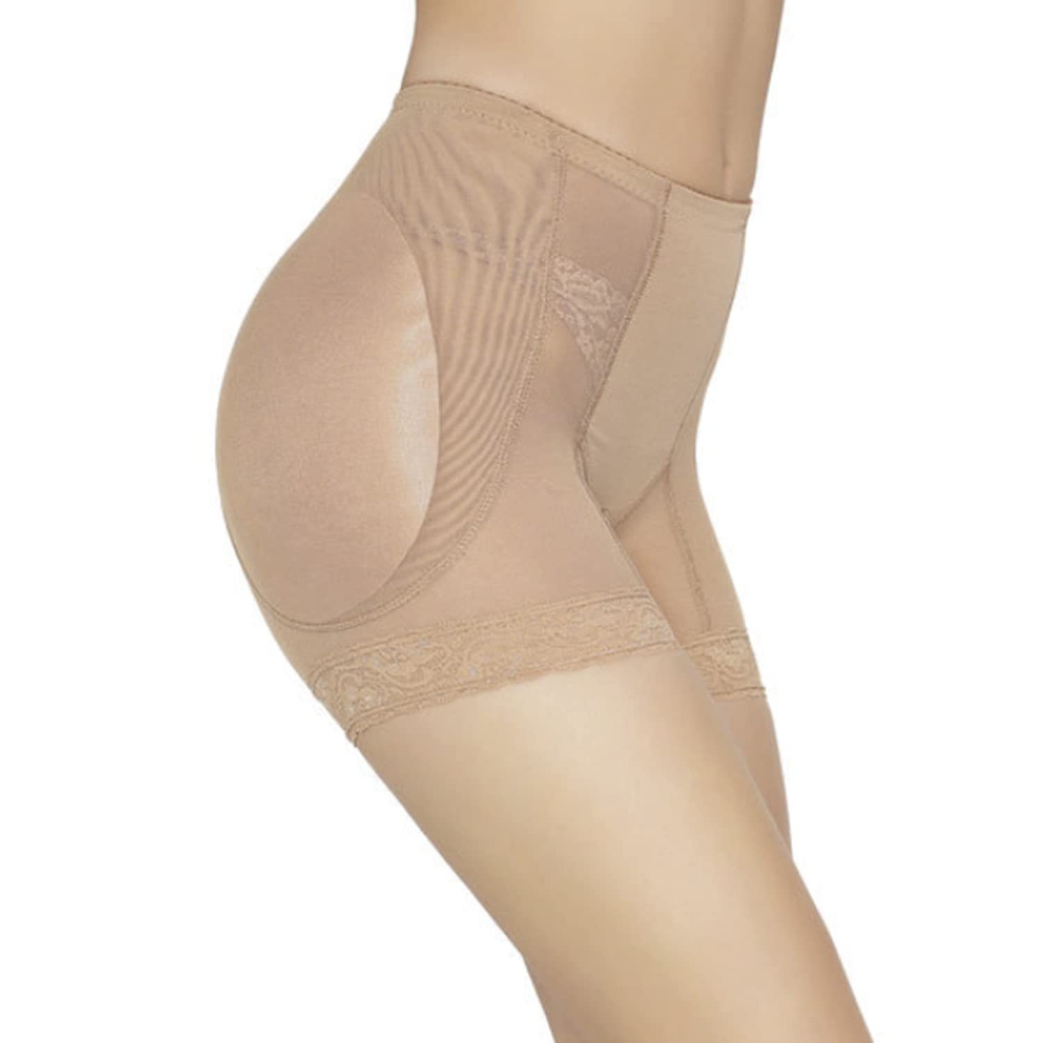 Homgro Women’s Hip Pads Shapewear Padded Shaping Thigh Shorts Dip 0-2, NUDE-11