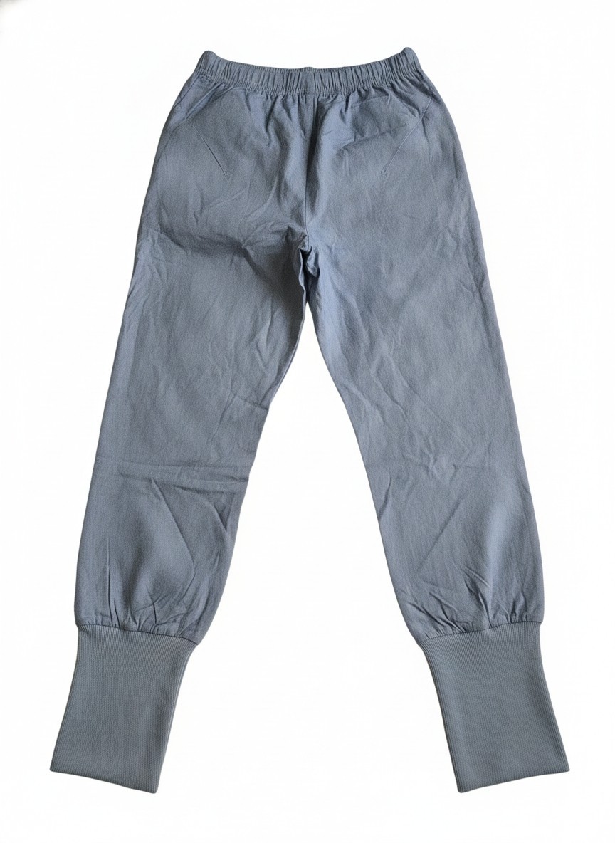 Swank A Posh Blue 2-Piece Cropped Jogger Set Button-Front Unique Zipper Size L