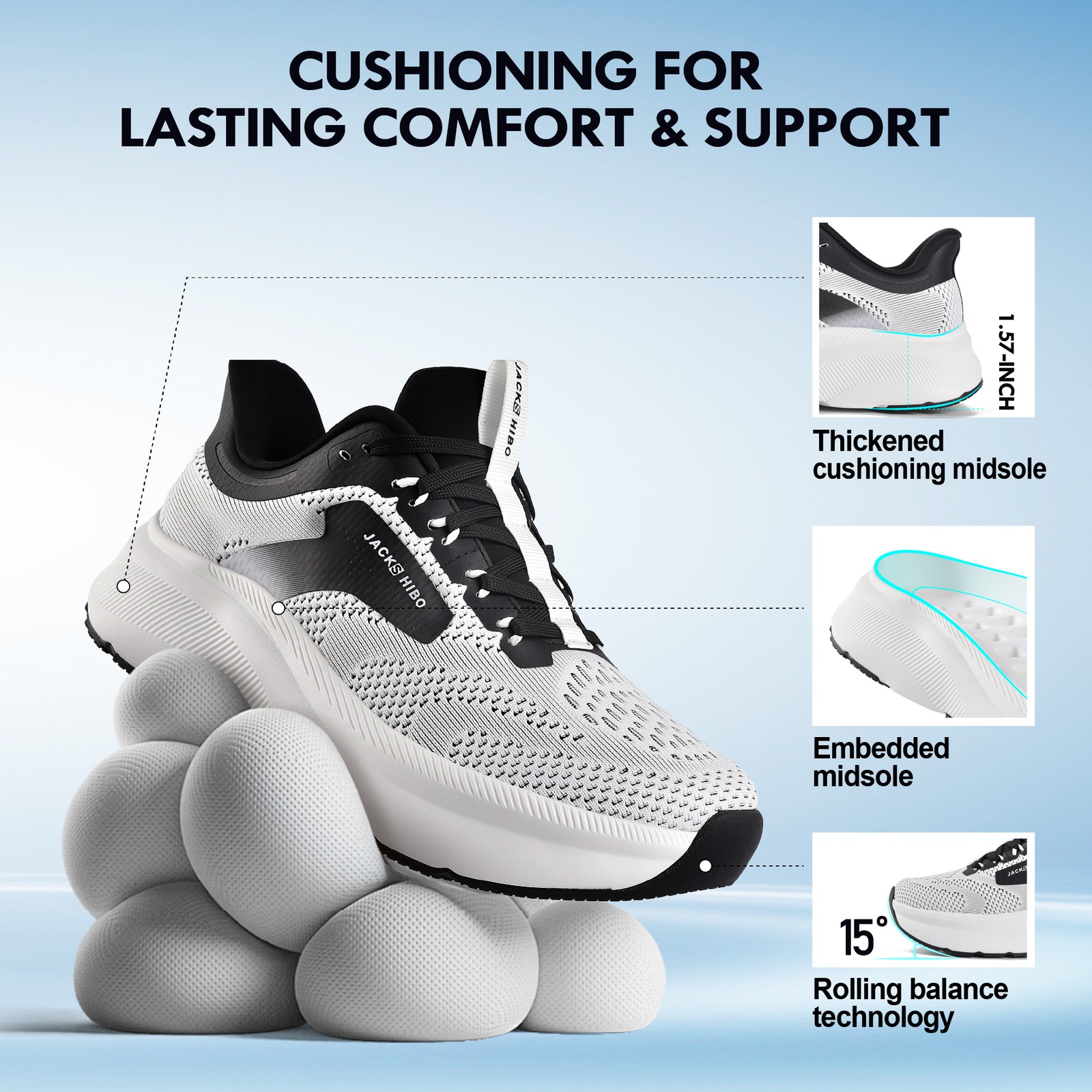 Mens Wide Toe Box Shoes Arch Support with Zero Drop Sole Shoes Athletic Running