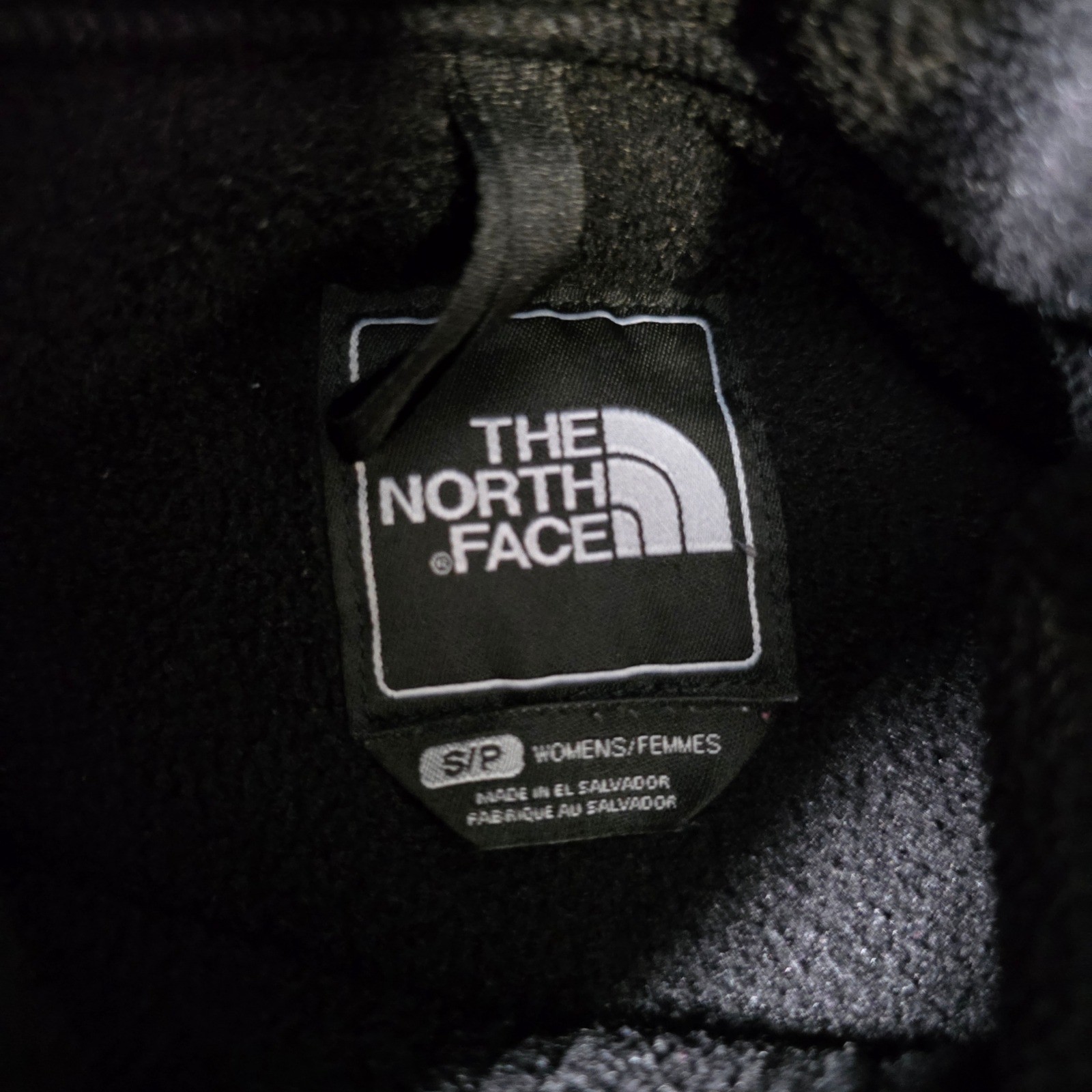 The North Face Womens Small Denali Fleece Jacket Black Polartec Full Zip Overlay
