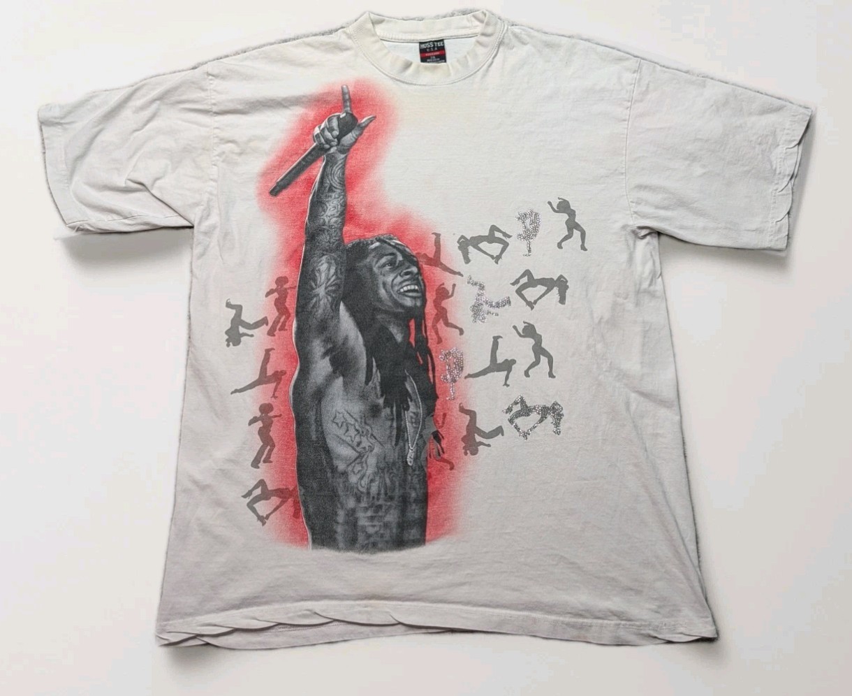 RARE Vintage LIL WAYNE RAP White T Shirt Size 3XL Hoss TEE Hip Hop Tha CARTER