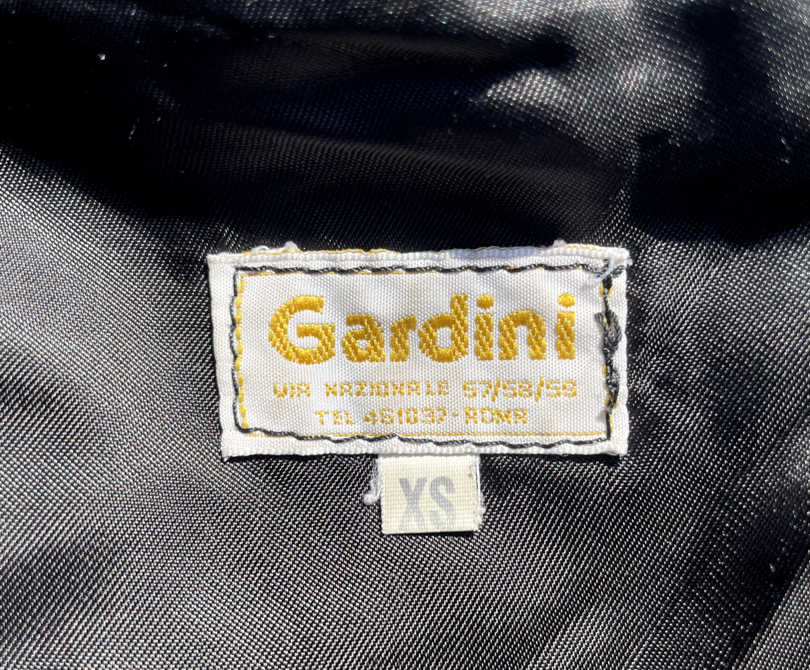Vintage Vera Pelle Gardini Men’s Black Leather Jacket Zip Made In Italy size XS