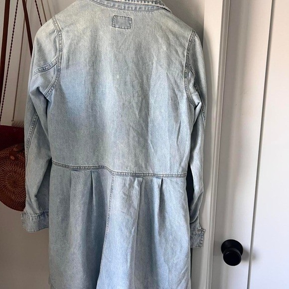 American Eagle Denim Babydoll Button-Down Dress | Size XS