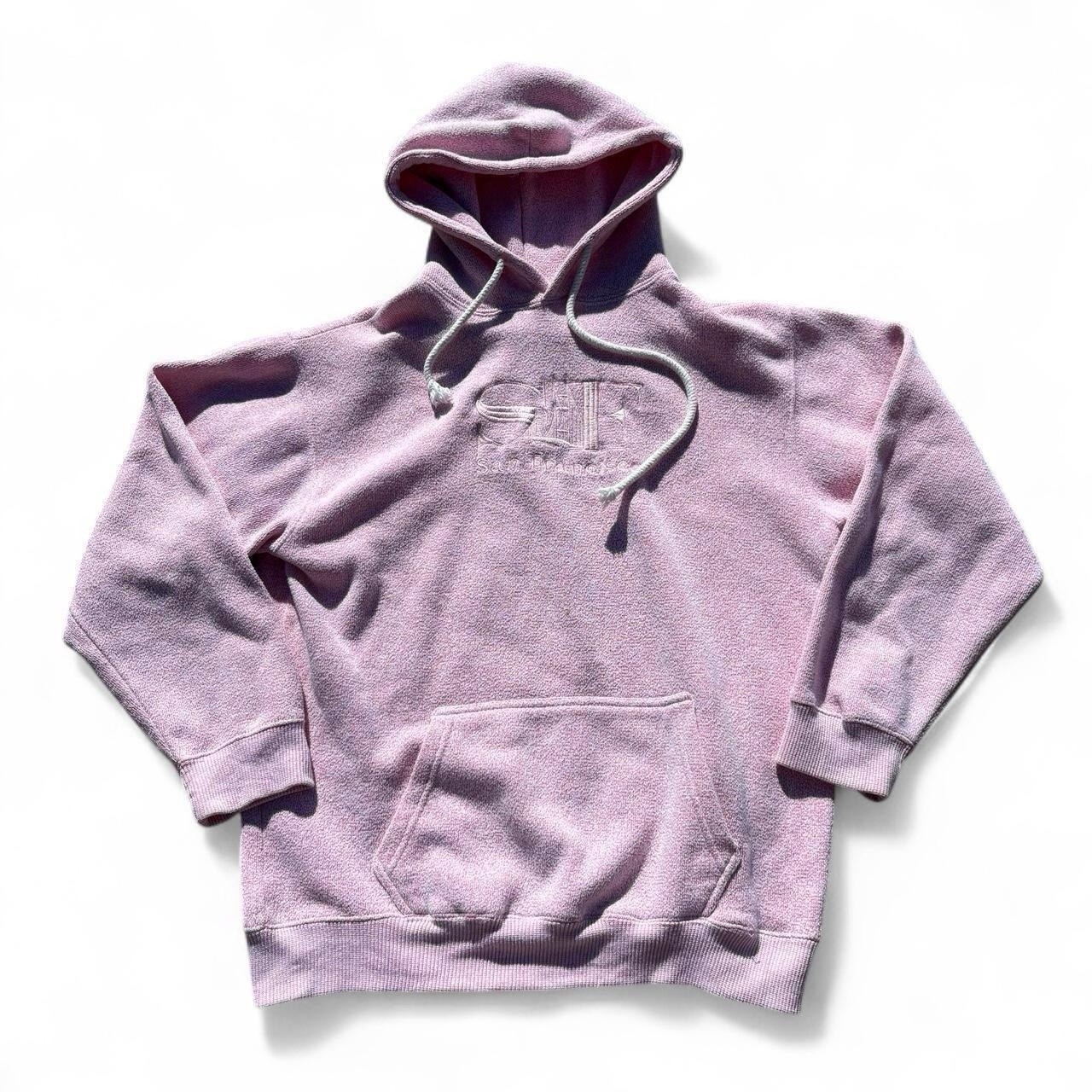pink san francisco comfy hoodie good condition unisex cute for men and women