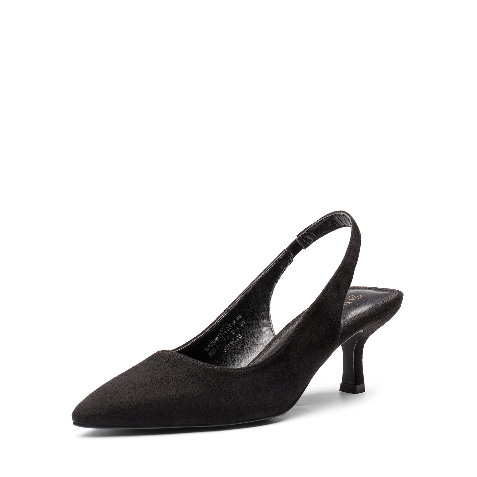 Women Slingback Pumps Low Kitten Heel Pointed Toe Wedding Dress Shoes