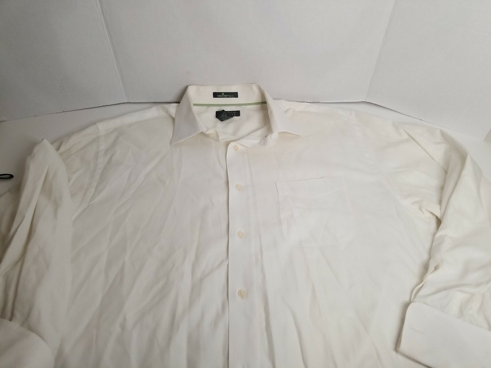 Harold Powell Nanotex Fabric White Button Long Sleeve Shirt Men’s Size 16 32/33