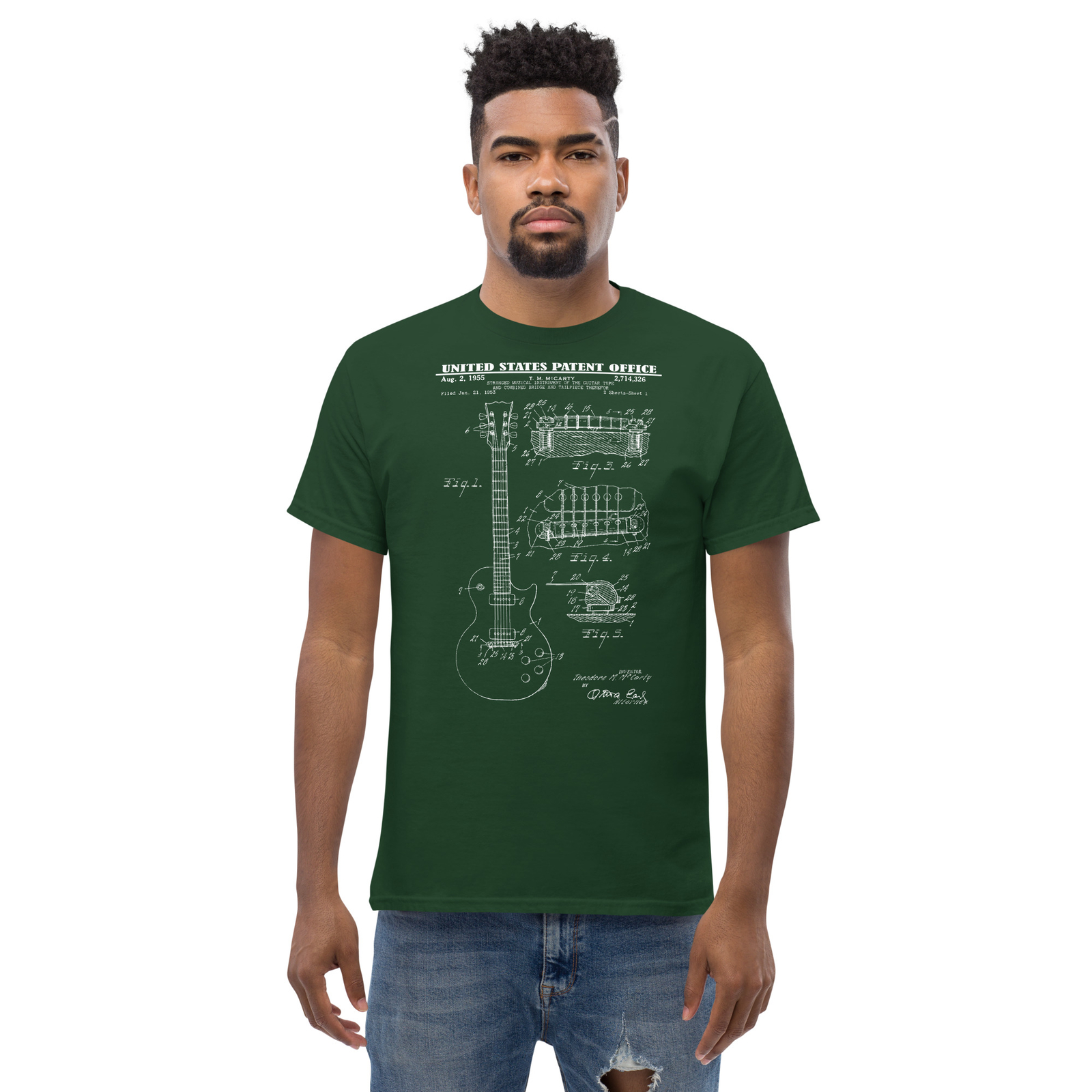 1955 GIBSON LES PAUL GUITAR PATENT T-SHIRT