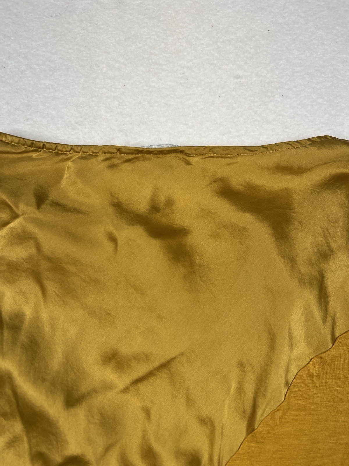 Trouvé Asymmetric Silk Down Neck Tank Size S