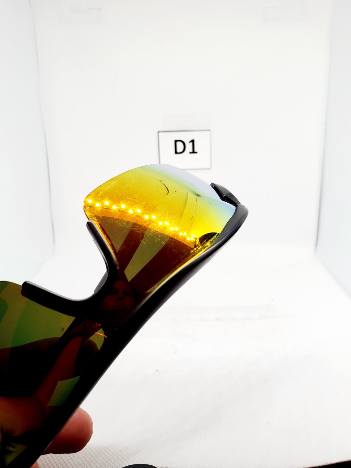 sunglasses plastic half rim battle vision bulb head 5324