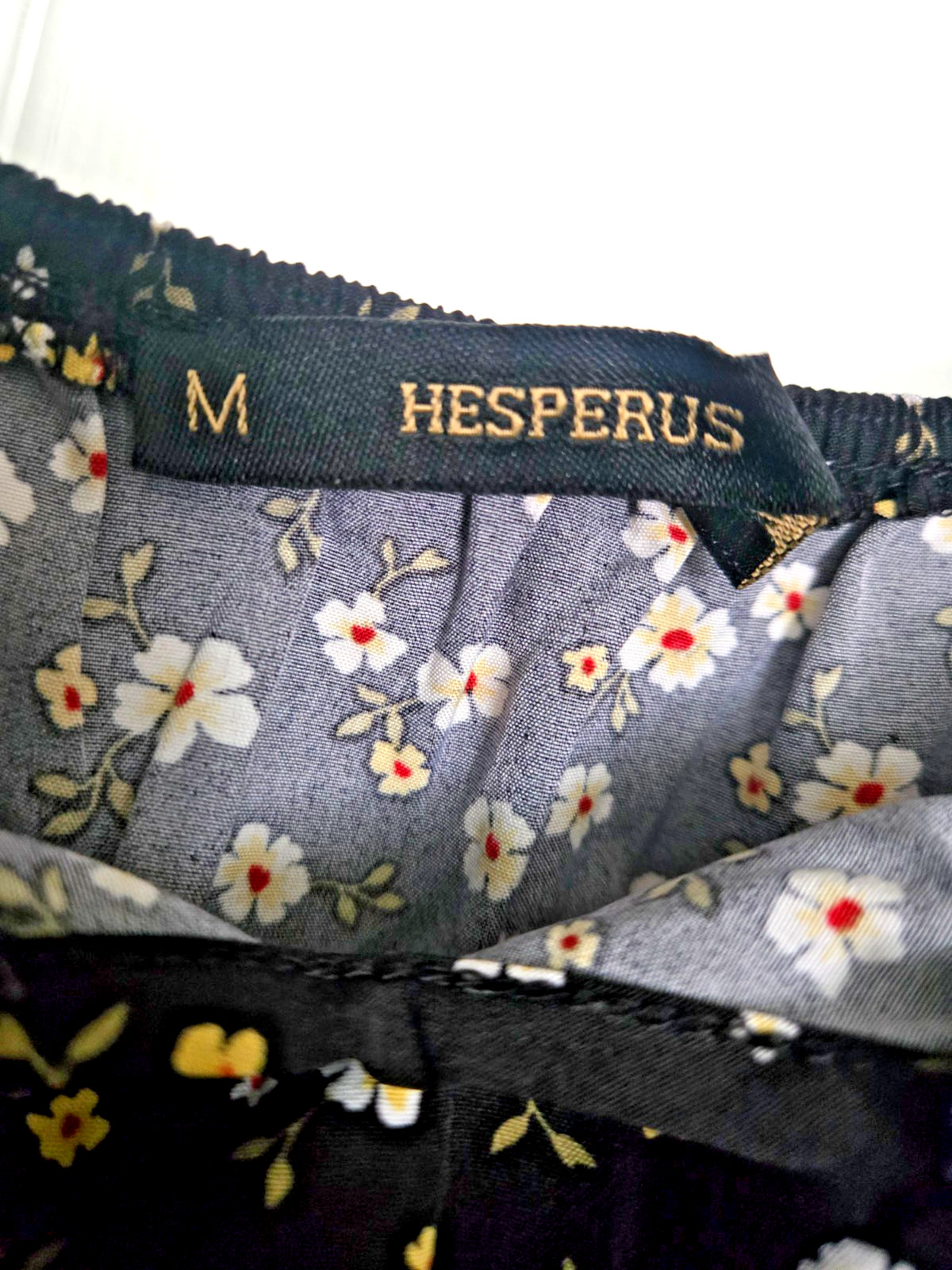 Hesperus Womens Floral Mini Dress Puff Sleeve Tie Front Cottage Core Size M