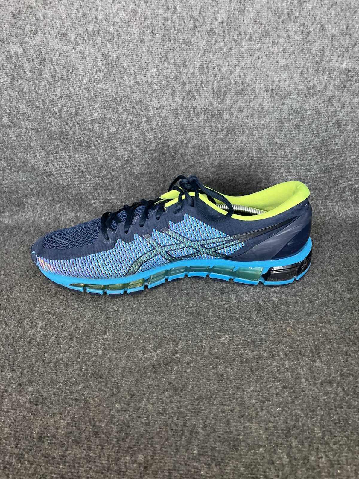 Asics Gel Quantum 360 Mens 13 Blue Yellow Running Shoes Sneakers 1021A134 ISSUES
