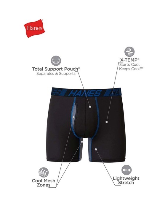HANES X-Temp MEDIUM Cool Tagless Regular Length Stretch Total Support Pouch Men