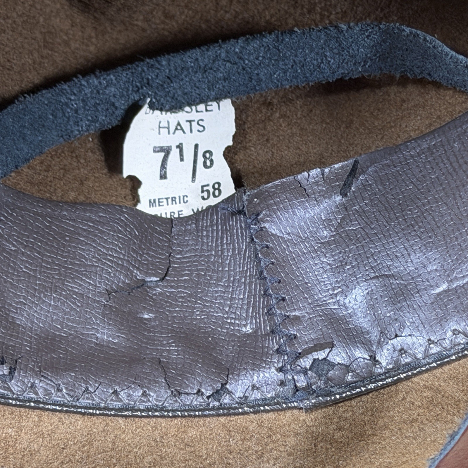 Vtg John Bardley And Sons Wool Military Hat Australia Army Slouch Size 7 1/8
