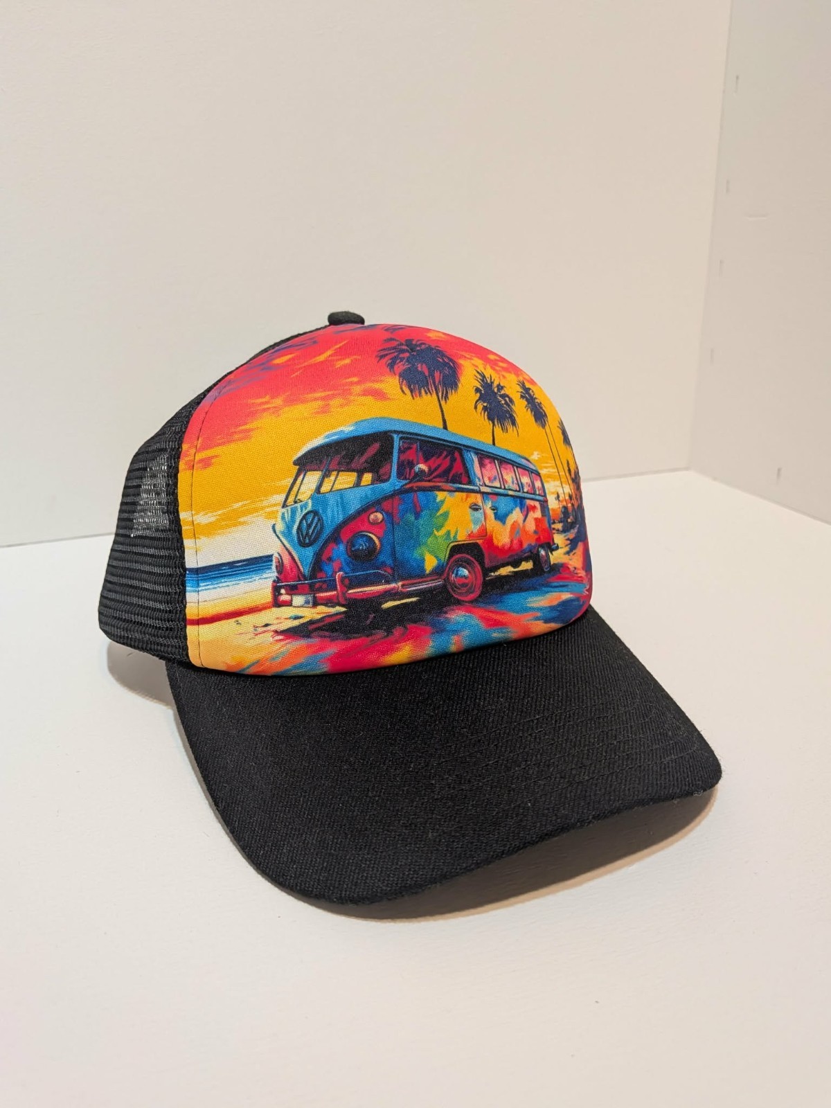Open Road Volkswagen Bus Trucker Hat Cap One Size Van Life Hippie