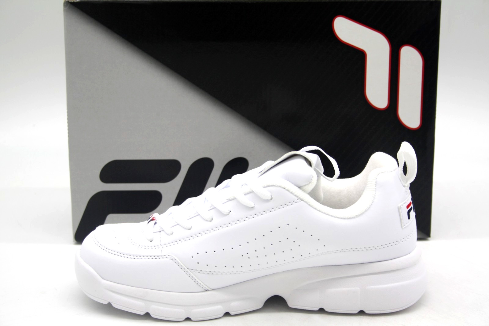 FILA DISRUPTOR SE 1SX60022-166 ATHLETIC ULTRA LIGHT CASUAL SHOE WHITE/NAVY/RED