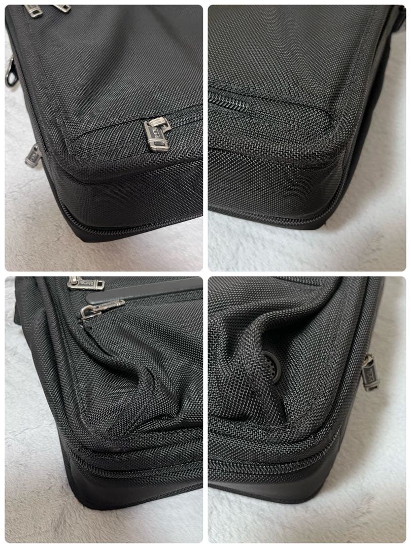 TUMI Alpha 26141D4 Black 2Way Expandable Briefcase 2 Compartment Auth