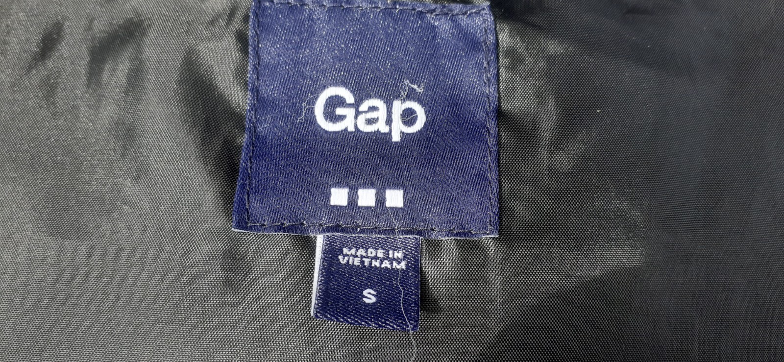 Gap Zipped Bodywarmer Padded Gilet Black Sleeveless Size Small Charity Sale