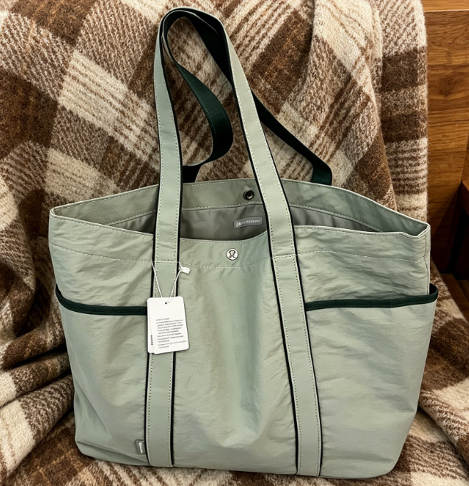 Lululemon Matcha Green Tote Bag 20L Water Repellent Work Gym Travel Shopping