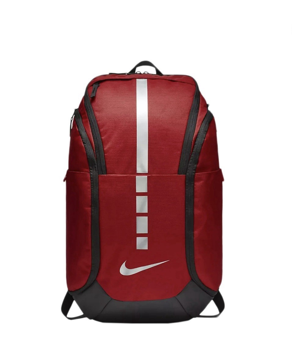 Nike Hoops Elite Pro Basketball Backpack, Black/Metallic/Red Book Bag