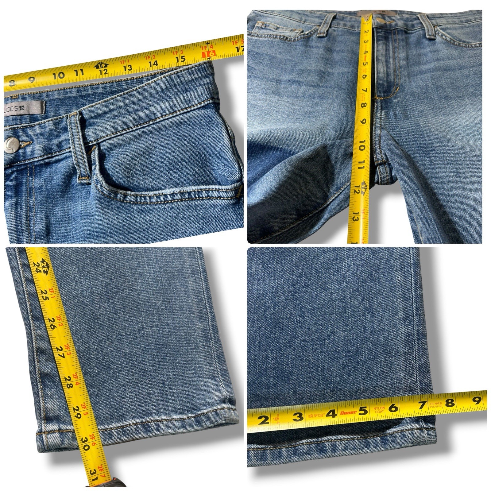 Joe’s Jeans Lara Faux Patchwork High Waist Straight Ankle Jeans Size 10 Boho Y2K