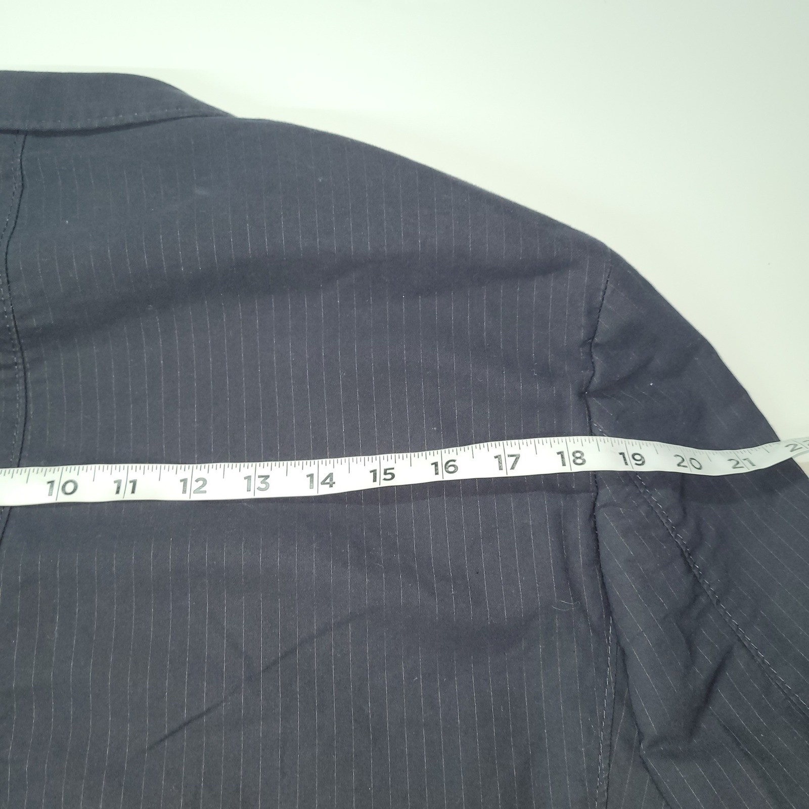 Kroon Navy Pinstripe Jacket Blazer Mens 42R Cotton Blend Unstructured Sport Coat