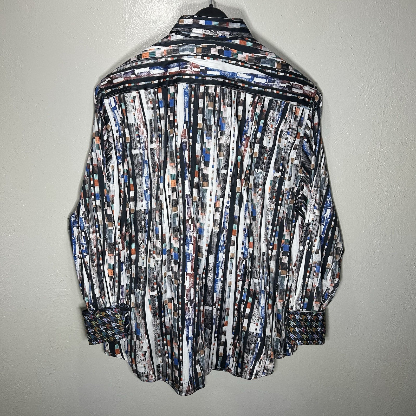 Robert Graham Knowledge Wisdom Truth Men’s Large Multicolor Abstract Print Shirt