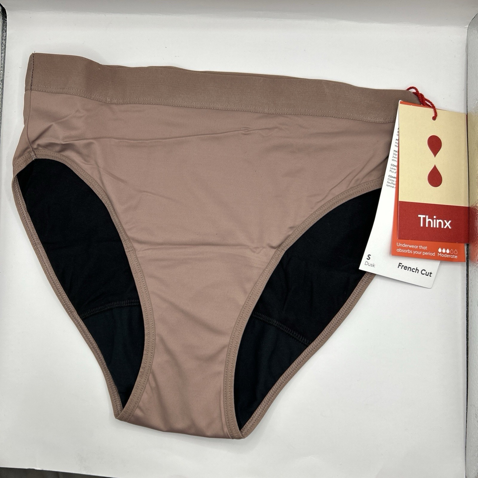 THINX DUSK FRENCH CUT MODERATE ABSORBENCY PERIOD-PROOF PANTIES SIZE S