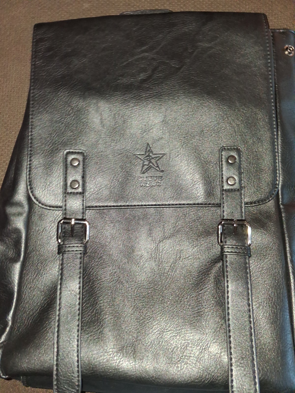 STEVE AZAR LEATHER ENGINEER TECHNOLOGY BACKPACK/BAG New With Tag