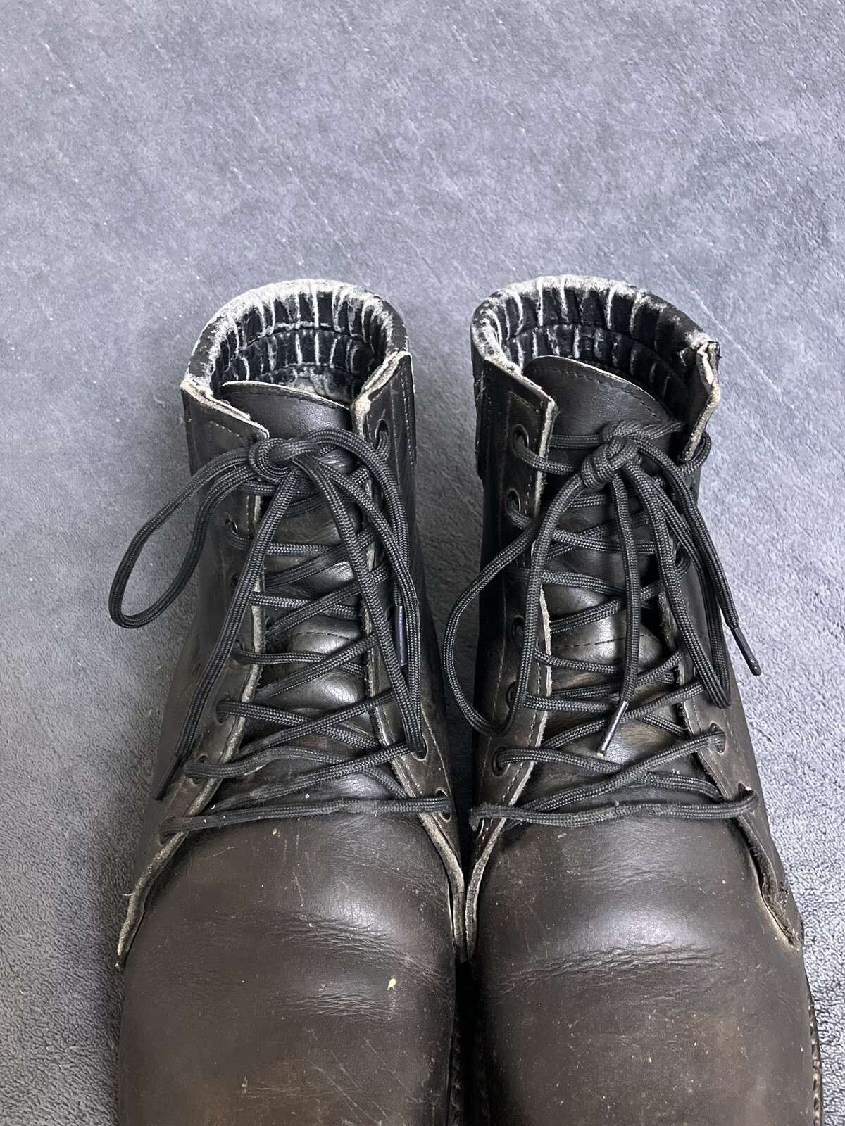 VTG Iron Age Steel Toe Boots Men’s 12 M Lace Up Black Goodyear MADE IN USA