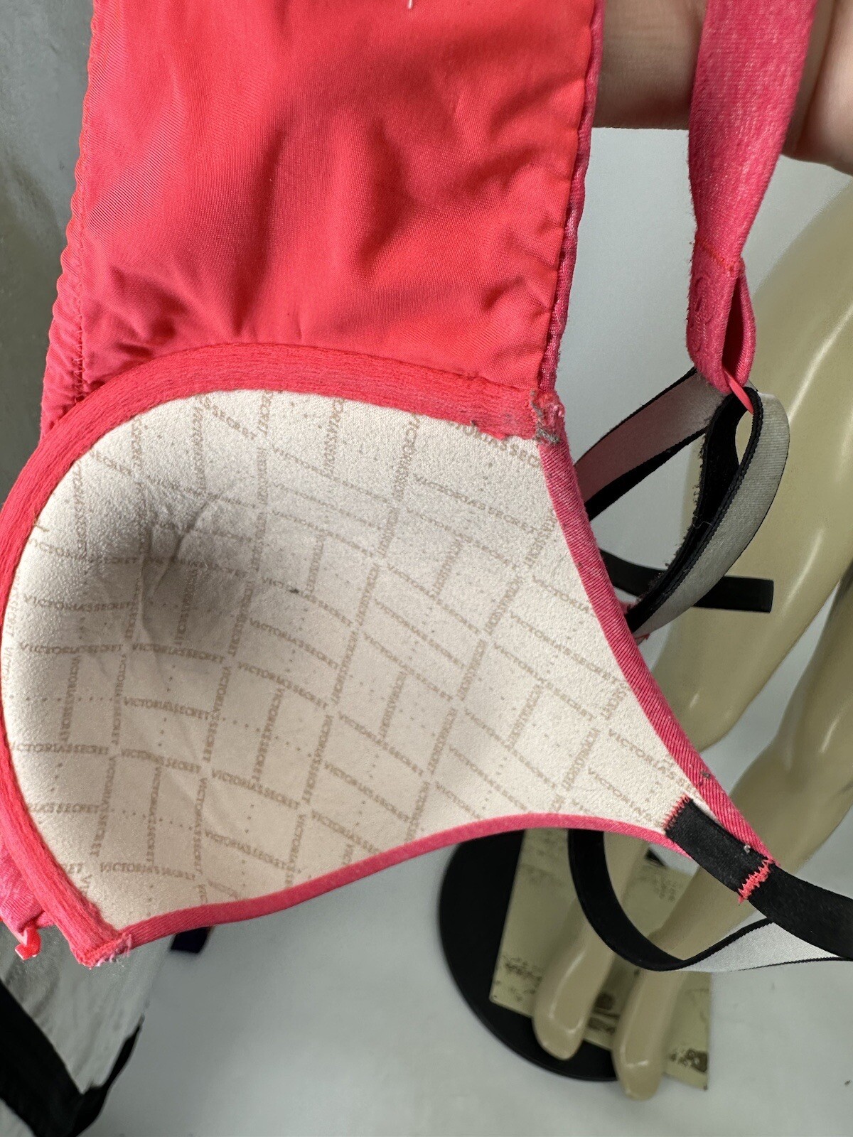 Victoria’s Secret 32D Racerback Semi Demi Bra Underwired Front Closure 1-4