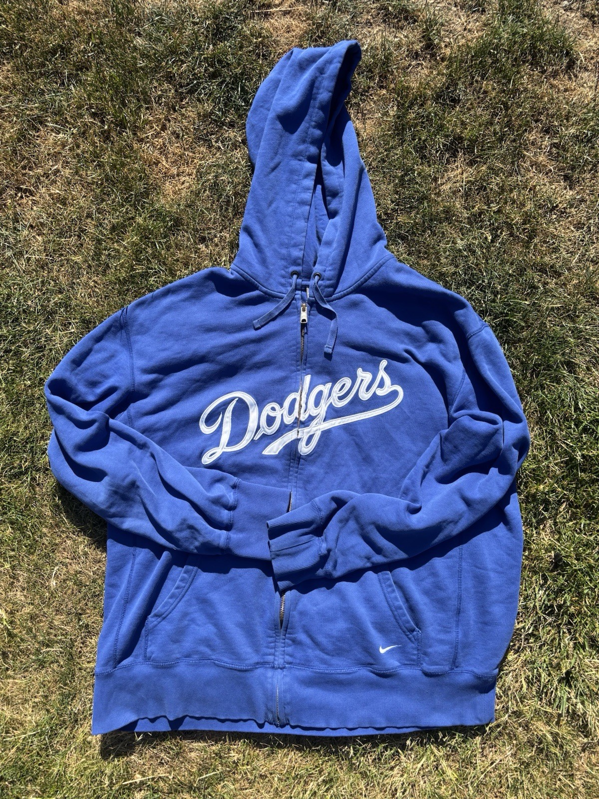 Vintage Nike Team LA Dodgers genuine Merchandise Hoodie Full Zip Men’s XL Blue