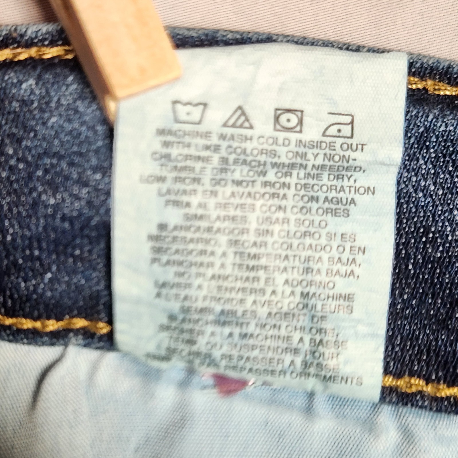Wrangler Womens Bootcut Jeans Size 7×34 Blue Denim Mid Rise Western Y2K