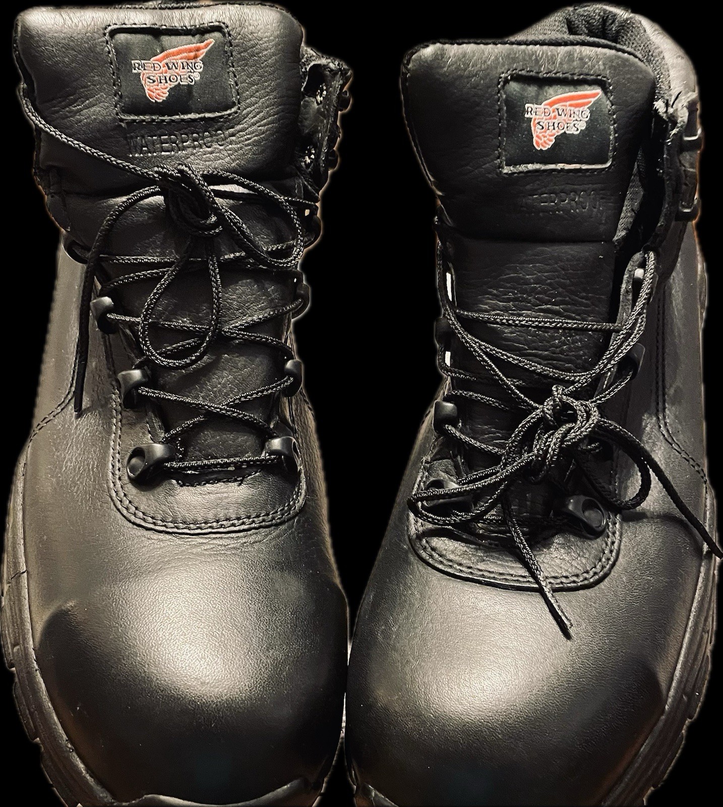 RED WING 6680 Steel Toe Black Leather Durable Hiking Work Boots Mens. USA 11.5
